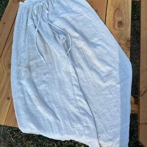 White wide leg Indigo Luna Pants